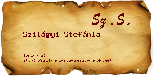 Szilágyi Stefánia névjegykártya