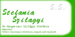 stefania szilagyi business card