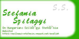 stefania szilagyi business card